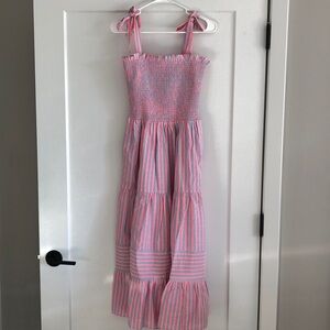 Draper James Seersucker stripe midi dress